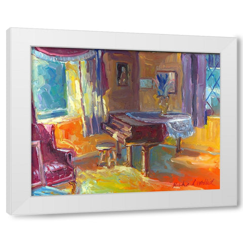 Piano White Modern Wood Framed Art Print by Wallich, Richard