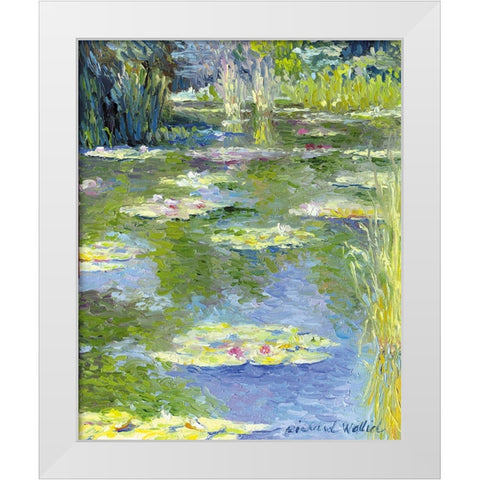 Lilies~1 White Modern Wood Framed Art Print by Wallich, Richard