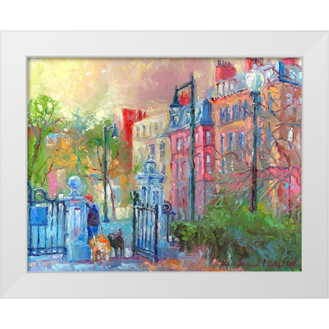 Boston White Modern Wood Framed Art Print by Wallich, Richard