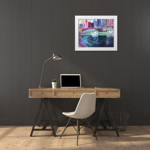 Chicago 2 White Modern Wood Framed Art Print by Wallich, Richard