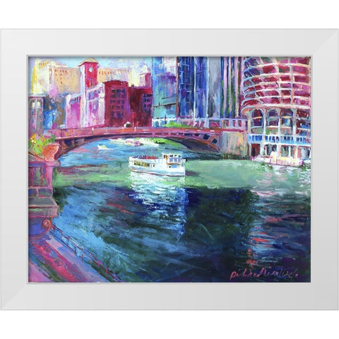 Chicago 2 White Modern Wood Framed Art Print by Wallich, Richard
