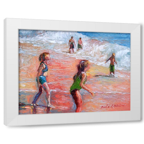Kids 1 White Modern Wood Framed Art Print by Wallich, Richard
