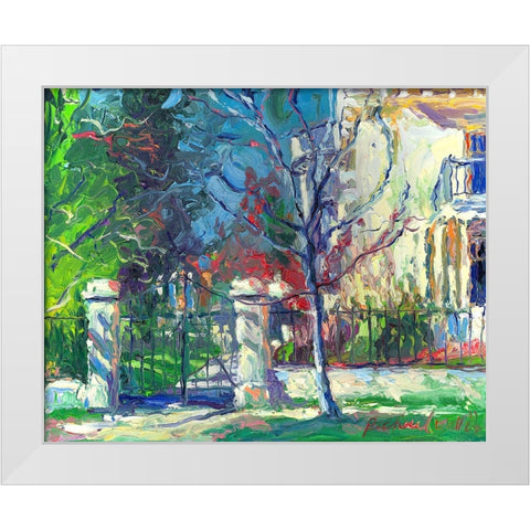 Mansion White Modern Wood Framed Art Print by Wallich, Richard