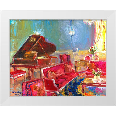 Piano Bar 2 White Modern Wood Framed Art Print by Wallich, Richard
