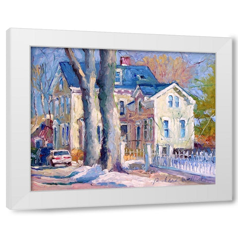 Wickford A White Modern Wood Framed Art Print by Wallich, Richard