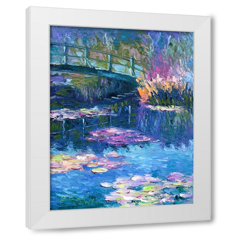 Lilies 1A White Modern Wood Framed Art Print by Wallich, Richard
