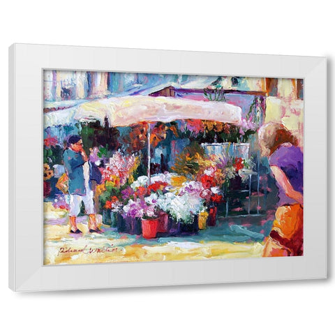 Flowers 2 White Modern Wood Framed Art Print by Wallich, Richard