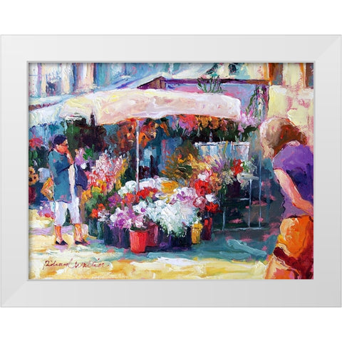 Flowers 2 White Modern Wood Framed Art Print by Wallich, Richard