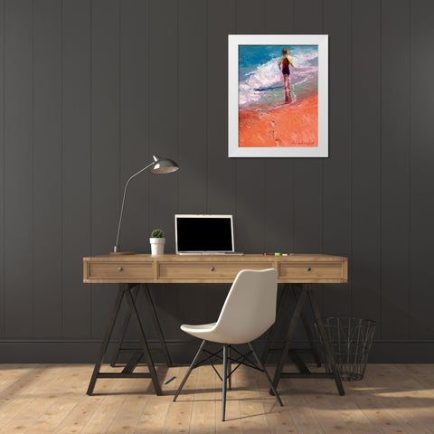 Jaden 1 White Modern Wood Framed Art Print by Wallich, Richard