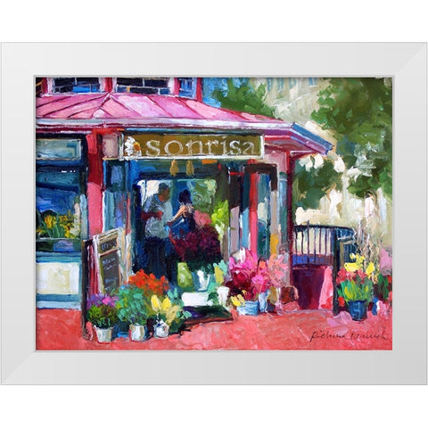 Sonrisa White Modern Wood Framed Art Print by Wallich, Richard