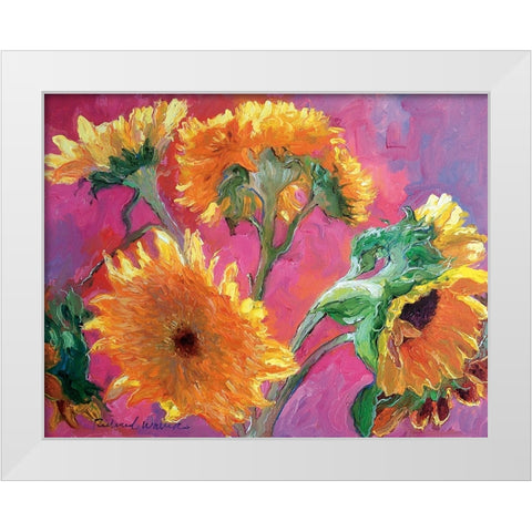 Sunflower White Modern Wood Framed Art Print by Wallich, Richard