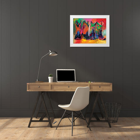 Boots 1 White Modern Wood Framed Art Print by Wallich, Richard