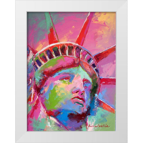 Lady Liberty White Modern Wood Framed Art Print by Wallich, Richard