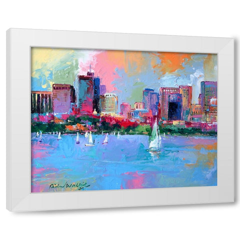 Boston 3 White Modern Wood Framed Art Print by Wallich, Richard