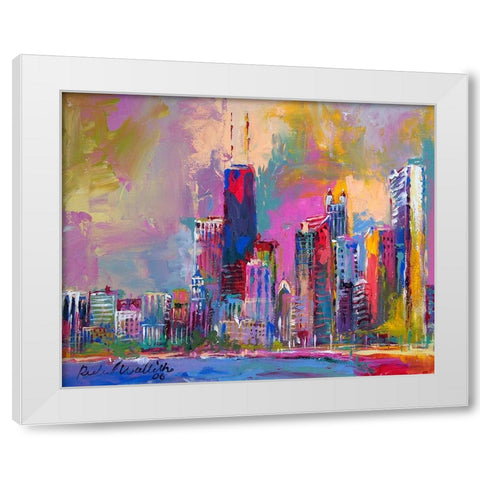 Chicago 4 White Modern Wood Framed Art Print by Wallich, Richard