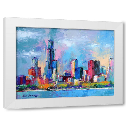 Chicago 5 White Modern Wood Framed Art Print by Wallich, Richard