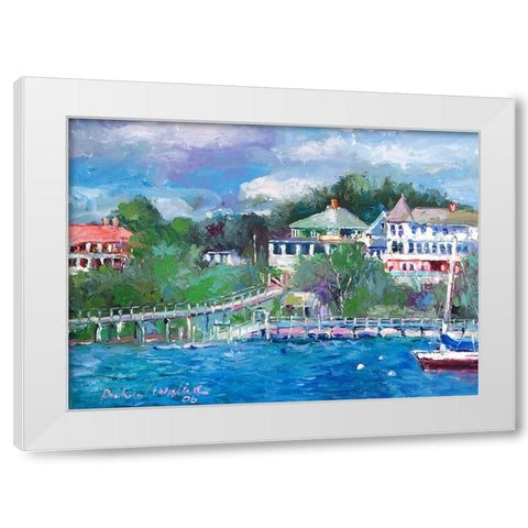 Peaks White Modern Wood Framed Art Print by Wallich, Richard