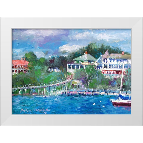 Peaks White Modern Wood Framed Art Print by Wallich, Richard