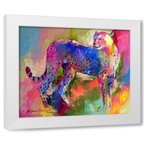 Cheetah 2 White Modern Wood Framed Art Print by Wallich, Richard