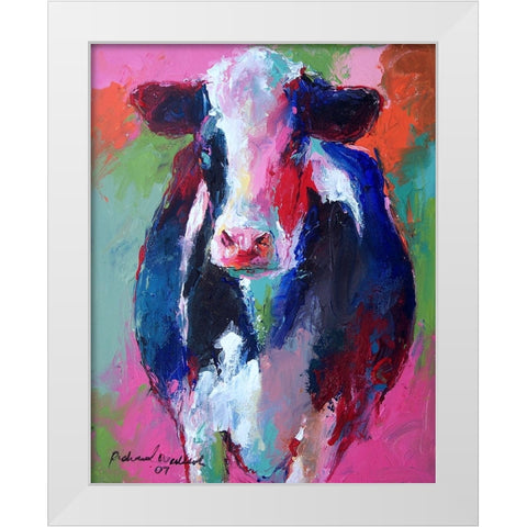 Cow White Modern Wood Framed Art Print by Wallich, Richard