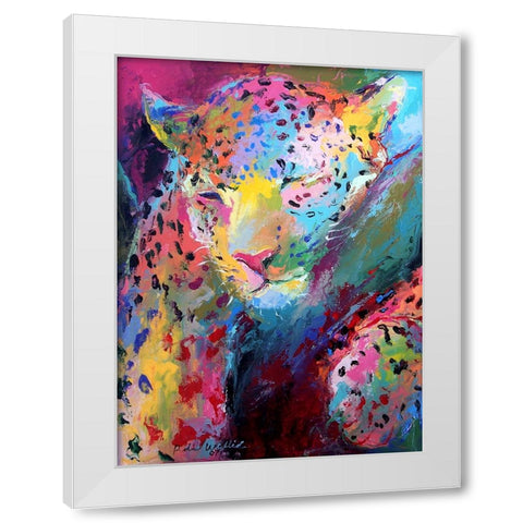 Leopard 3 White Modern Wood Framed Art Print by Wallich, Richard