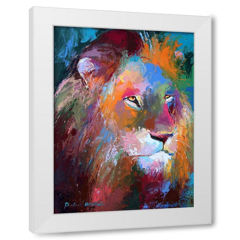 Lion 4 White Modern Wood Framed Art Print by Wallich, Richard