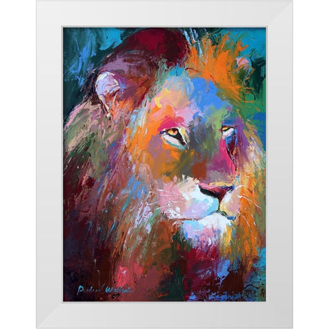 Lion 4 White Modern Wood Framed Art Print by Wallich, Richard