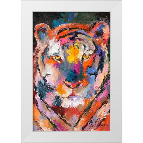Tiger 1 White Modern Wood Framed Art Print by Wallich, Richard