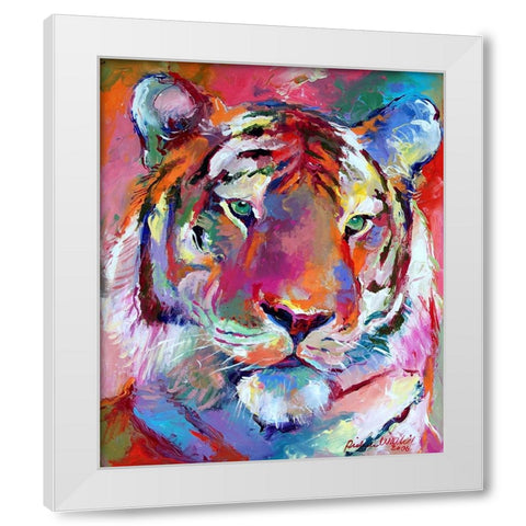Tiger 4 White Modern Wood Framed Art Print by Wallich, Richard
