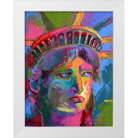 Lady Liberty 2 White Modern Wood Framed Art Print by Wallich, Richard