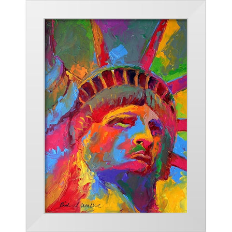 Liberty 1 White Modern Wood Framed Art Print by Wallich, Richard