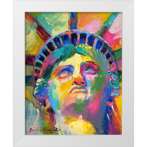 Liberty 2 White Modern Wood Framed Art Print by Wallich, Richard