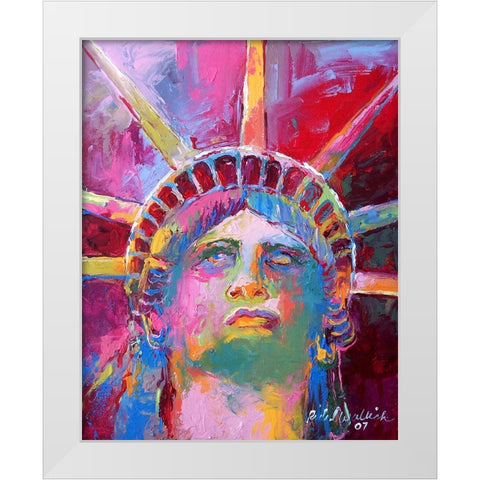 Liberty 3 White Modern Wood Framed Art Print by Wallich, Richard