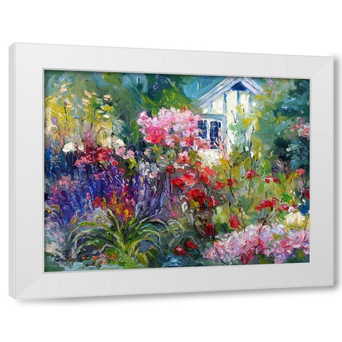 Cottage White Modern Wood Framed Art Print by Wallich, Richard