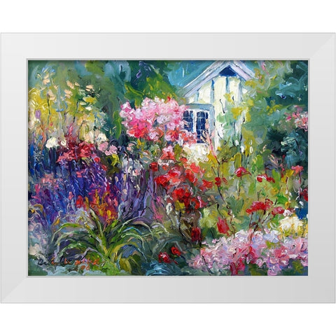 Cottage White Modern Wood Framed Art Print by Wallich, Richard