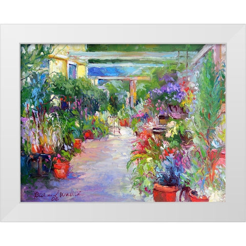 Flower White Modern Wood Framed Art Print by Wallich, Richard