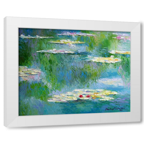 Lilies White Modern Wood Framed Art Print by Wallich, Richard