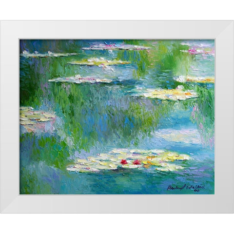 Lilies White Modern Wood Framed Art Print by Wallich, Richard