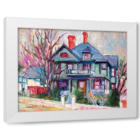 Green House White Modern Wood Framed Art Print by Wallich, Richard