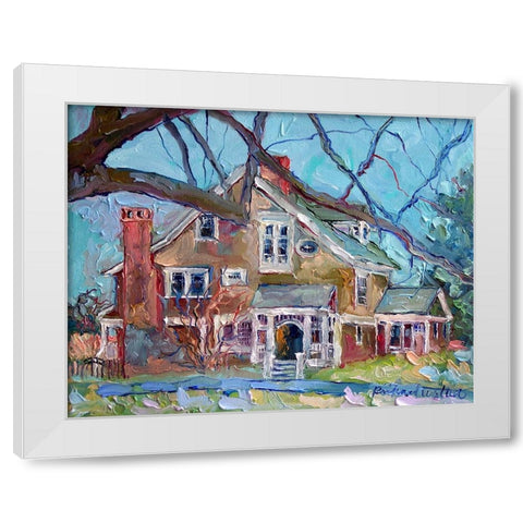 Jamestown White Modern Wood Framed Art Print by Wallich, Richard