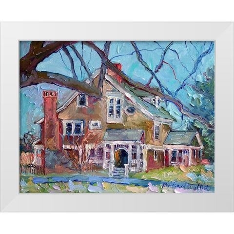 Jamestown White Modern Wood Framed Art Print by Wallich, Richard