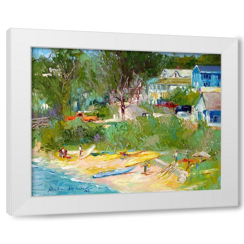 Kayak White Modern Wood Framed Art Print by Wallich, Richard