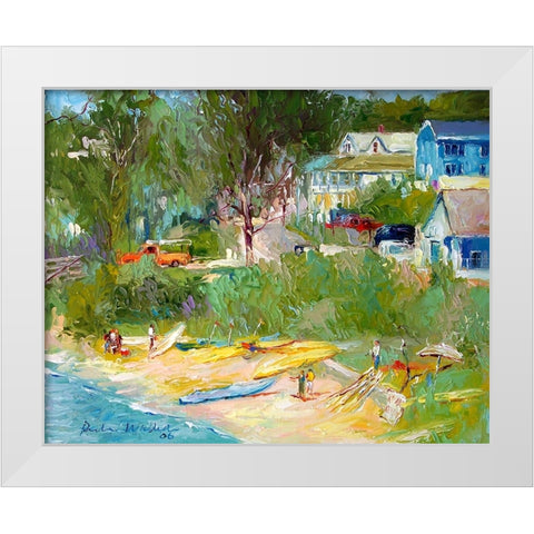 Kayak White Modern Wood Framed Art Print by Wallich, Richard