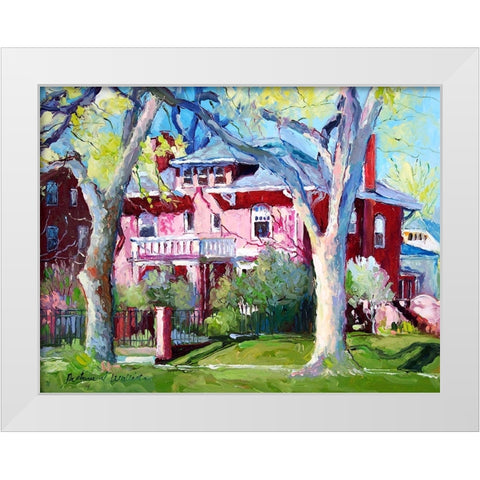 Mansion 1 White Modern Wood Framed Art Print by Wallich, Richard
