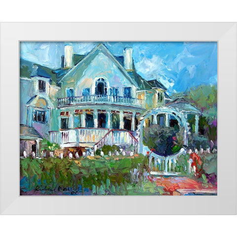 Mansion 2 White Modern Wood Framed Art Print by Wallich, Richard