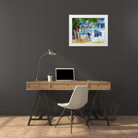 White House White Modern Wood Framed Art Print by Wallich, Richard