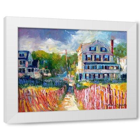 Path White Modern Wood Framed Art Print by Wallich, Richard