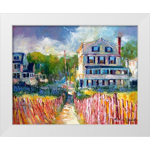 Path White Modern Wood Framed Art Print by Wallich, Richard