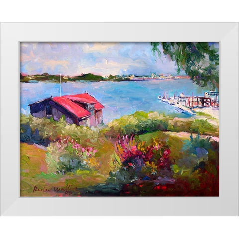 Reservoir White Modern Wood Framed Art Print by Wallich, Richard