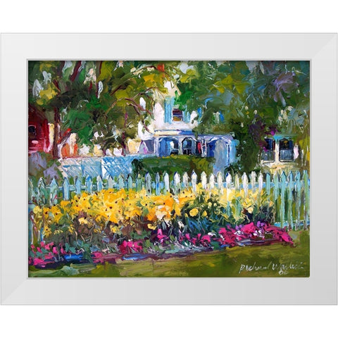 Flower Garden White Modern Wood Framed Art Print by Wallich, Richard